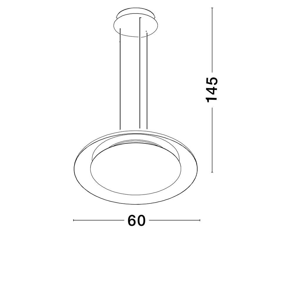 Moderne Pendelleuchte Epos Ø 60cm schwarz mit gold Lyora 5212017463272