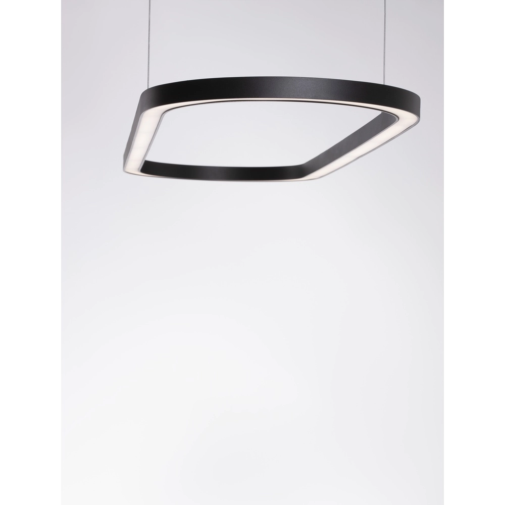 Ovale Pendelleuchte Cuppe schwarz
