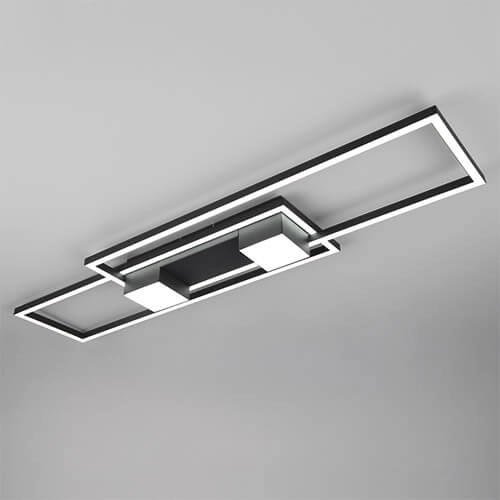 LED-Deckenleuchte 100x28 Albany Schwarz Trio 4017807610291