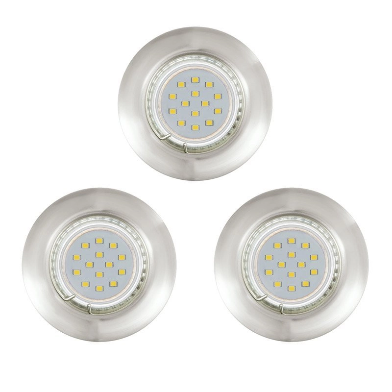 LED-Spot Peneto Round 7,8 cm Set von 3 Nickelmatten