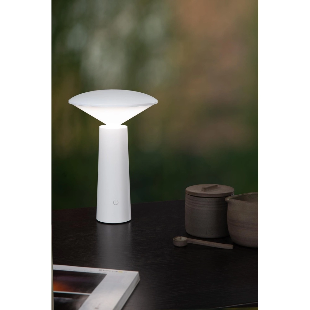 Wiederaufladbare Tischlampe Jive IP44 weiße Lichtfarbe einstellbar Lucide 5411212021977