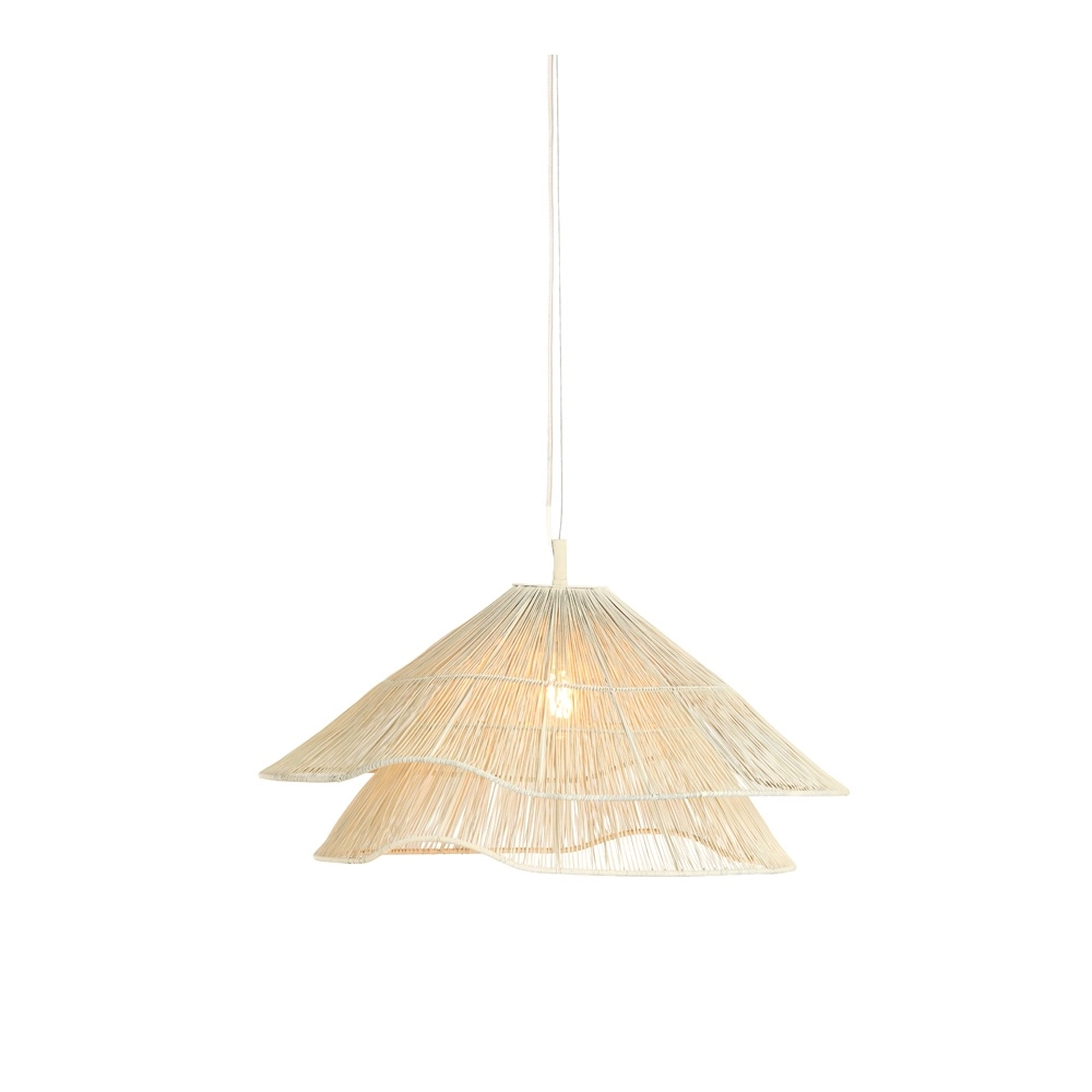 Japandi-Pendellampe Alameda weißer Ø 56cm Light & Living 8717807778781
