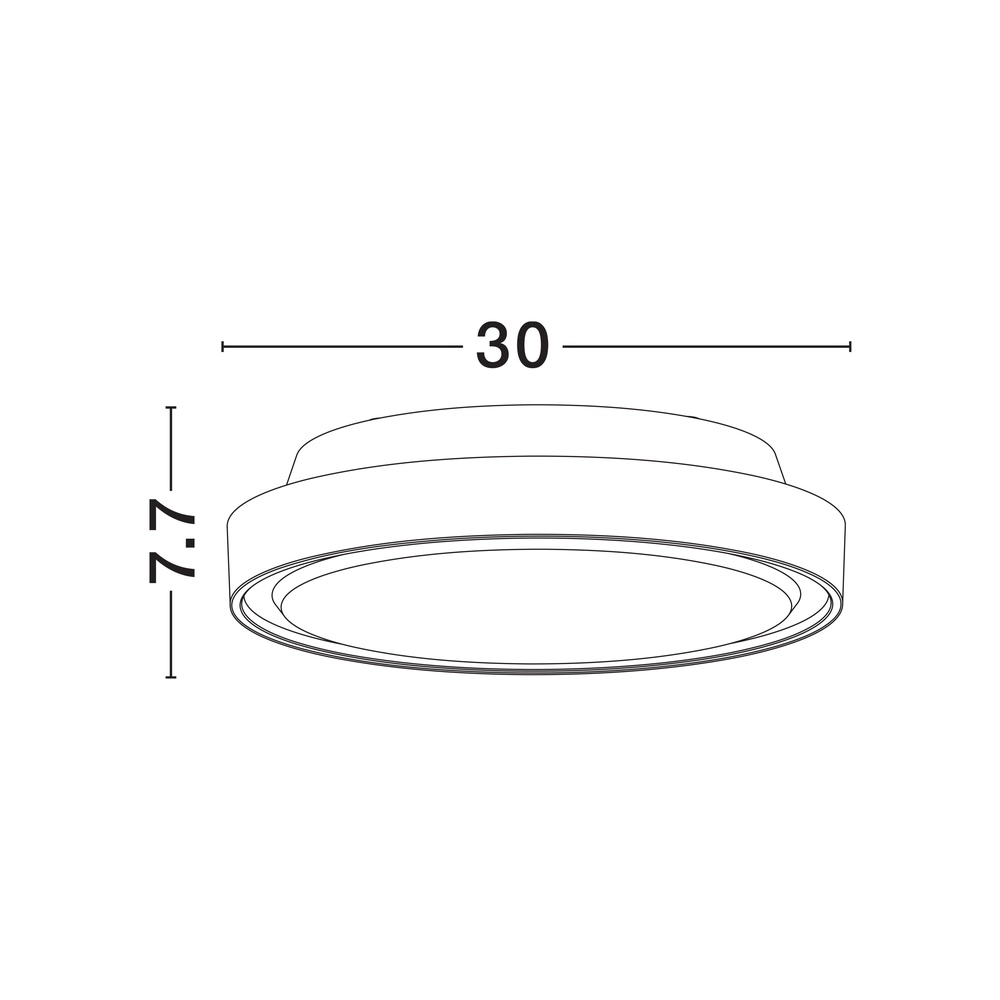Deckenlampe Sky Ø 30cm schwarz Lyora 5212017453693