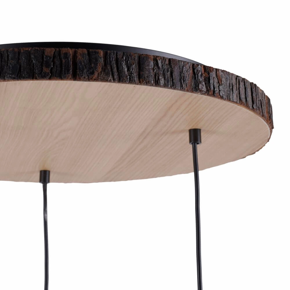Ländliche Deckenleuchte Bark Holz Just Light 4043689975937