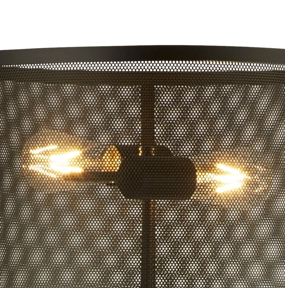 Schwarze Stehlampe Fishnet Searchlight 5053423140735