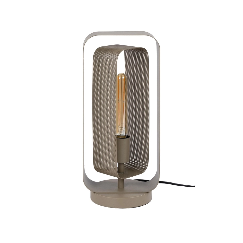 Einzigartige Tischlampe Mesh Sandbraun Lyora 8716803515123