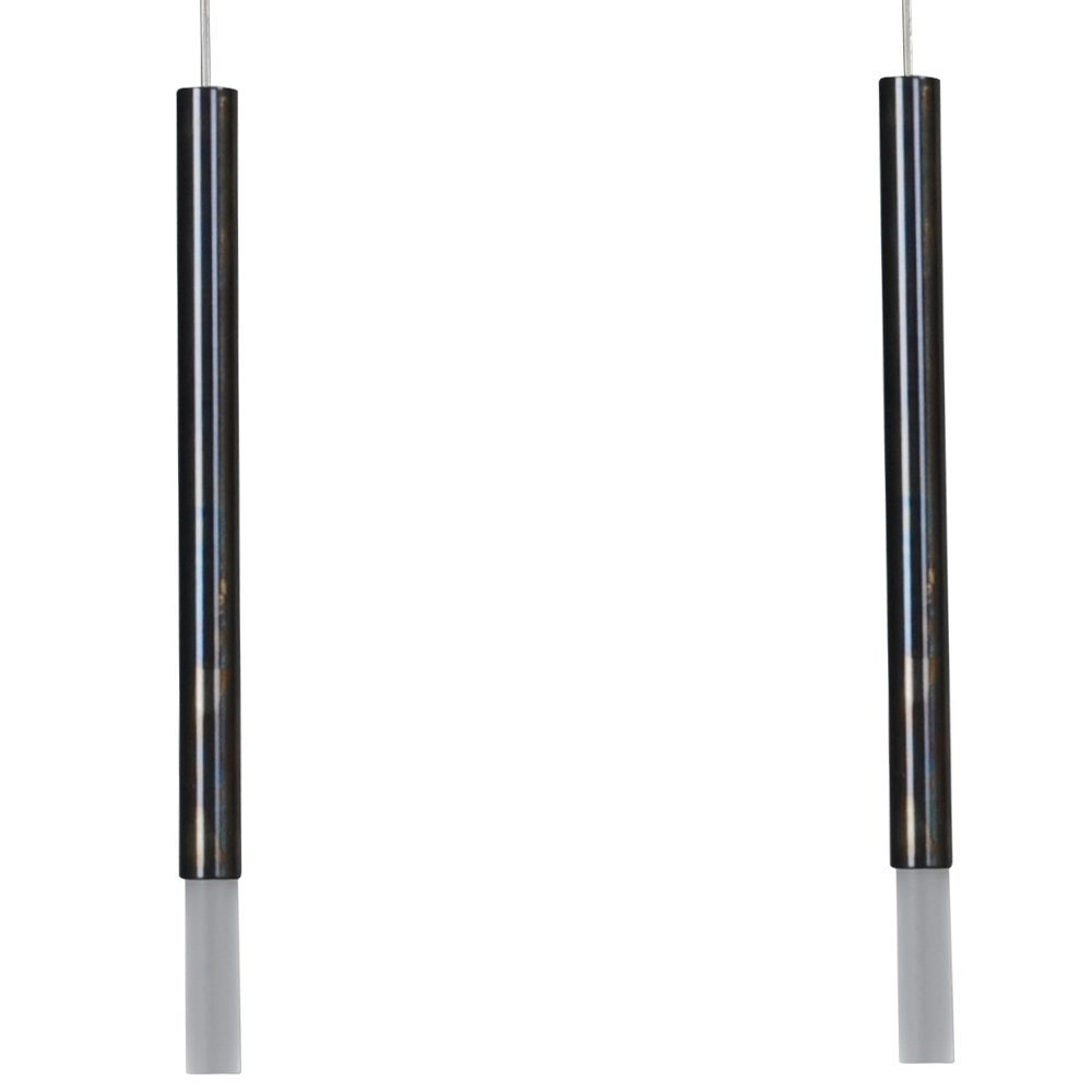 Schwarze Esstisch-Hängelampe Flute 4-flammige Design-Zylinder Masterlight 8718121215396