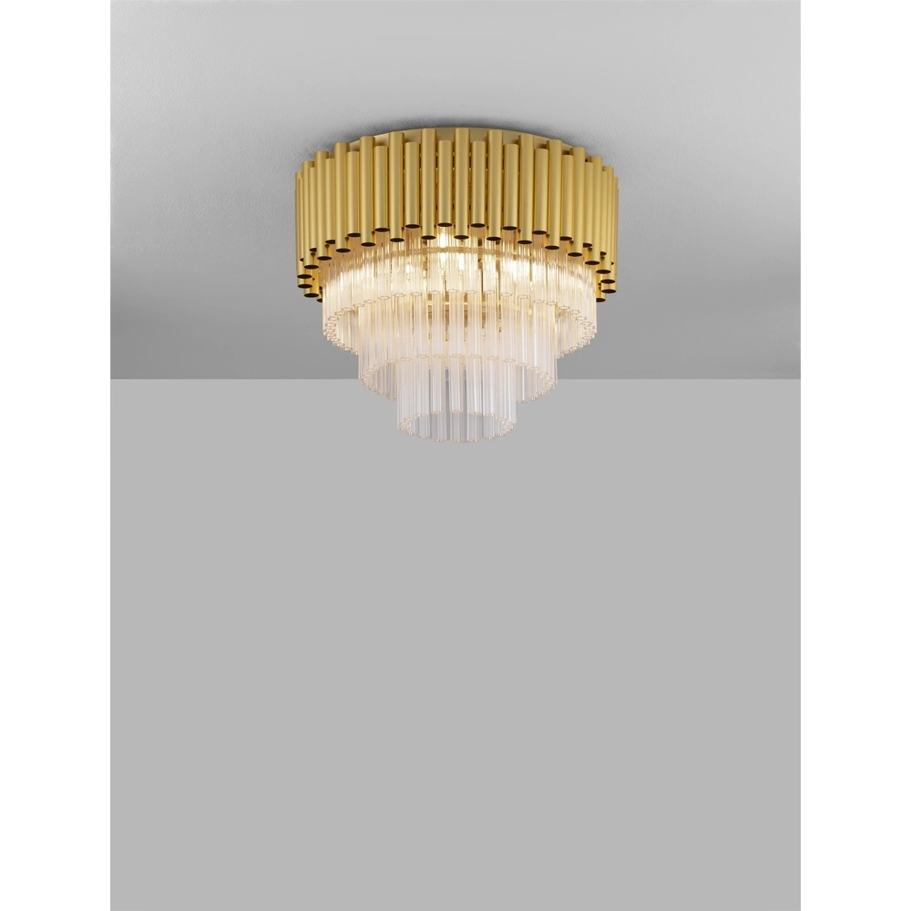 Deckenlampe Magnolia gold mit Kristall Ø 40cm