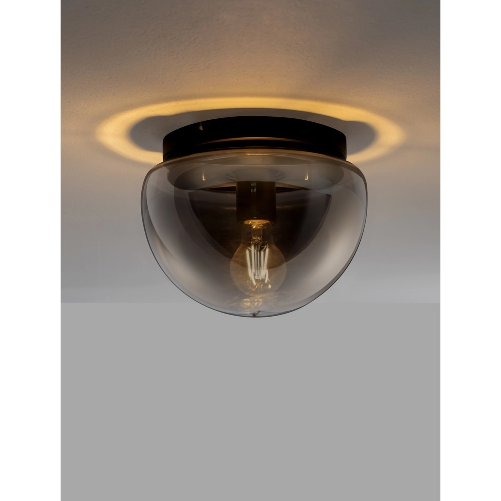 Deckenlampe Ebony Rauchglas Ø 24,5cm Lyora 5212017483553