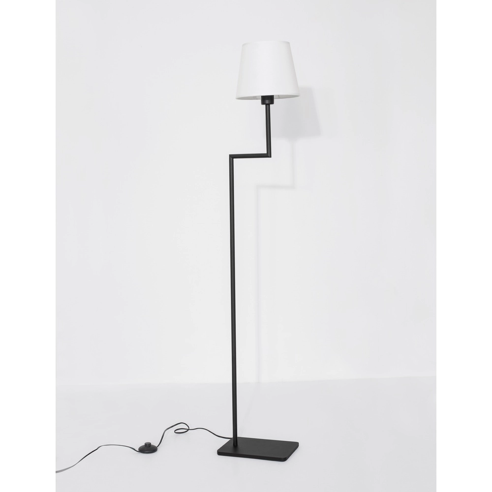 Stehlampe Savona schwarz mit weißer Kapuze Lyora 5212017430199