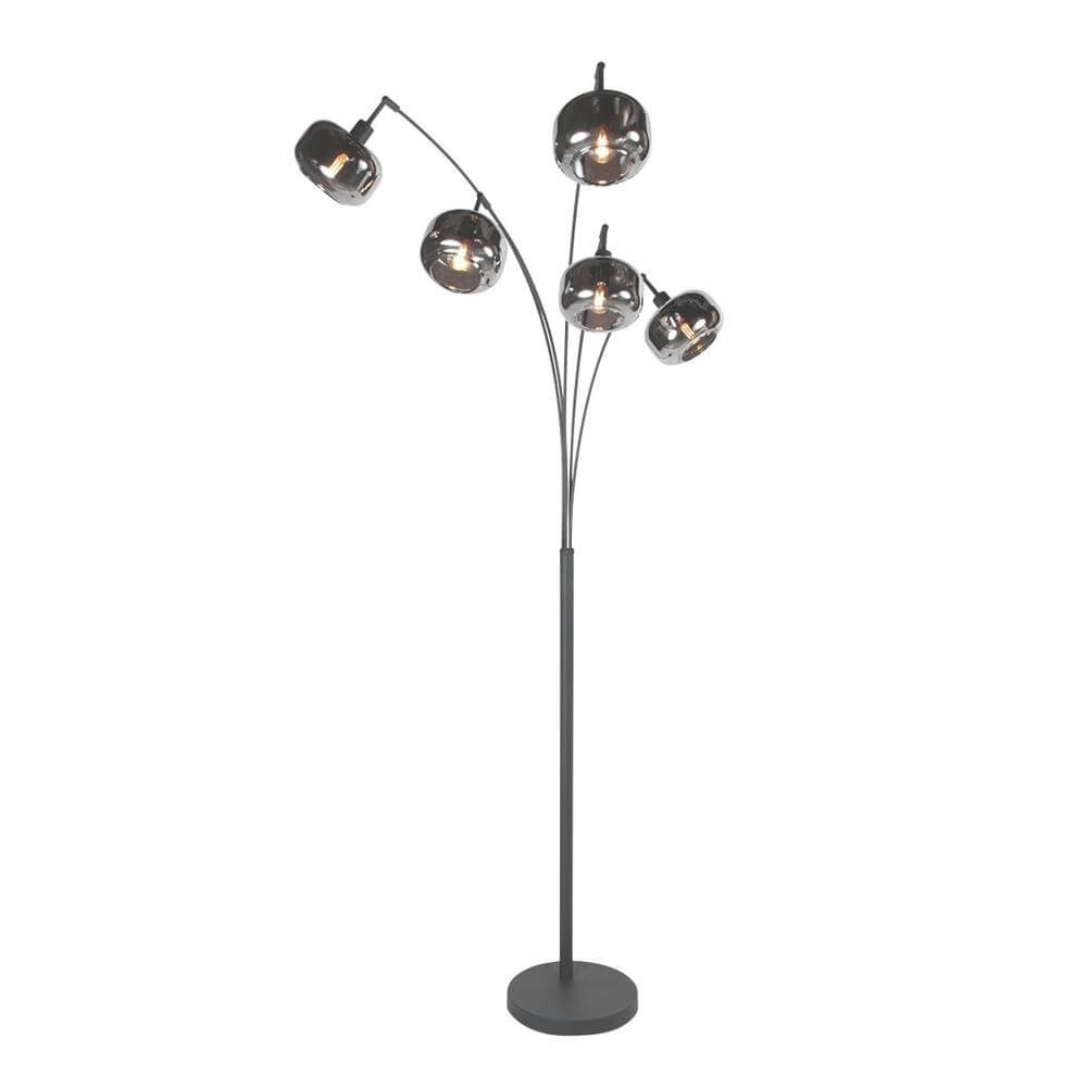 Schwarze Stehleuchte Tenebris 5-flammig Steinhauer 8712746178166