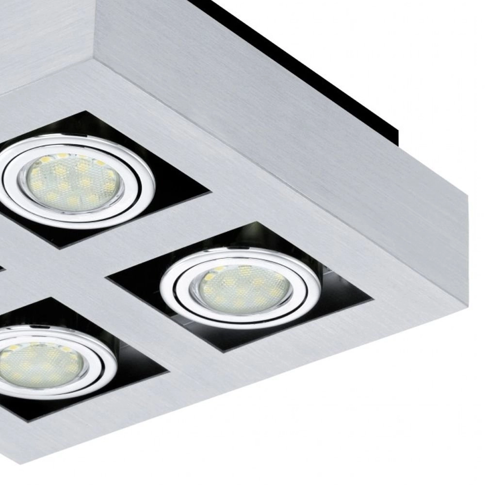 LED-Deckenspot Loke 1 4-Licht-LED-Metallgrau Eglo 9002759913557