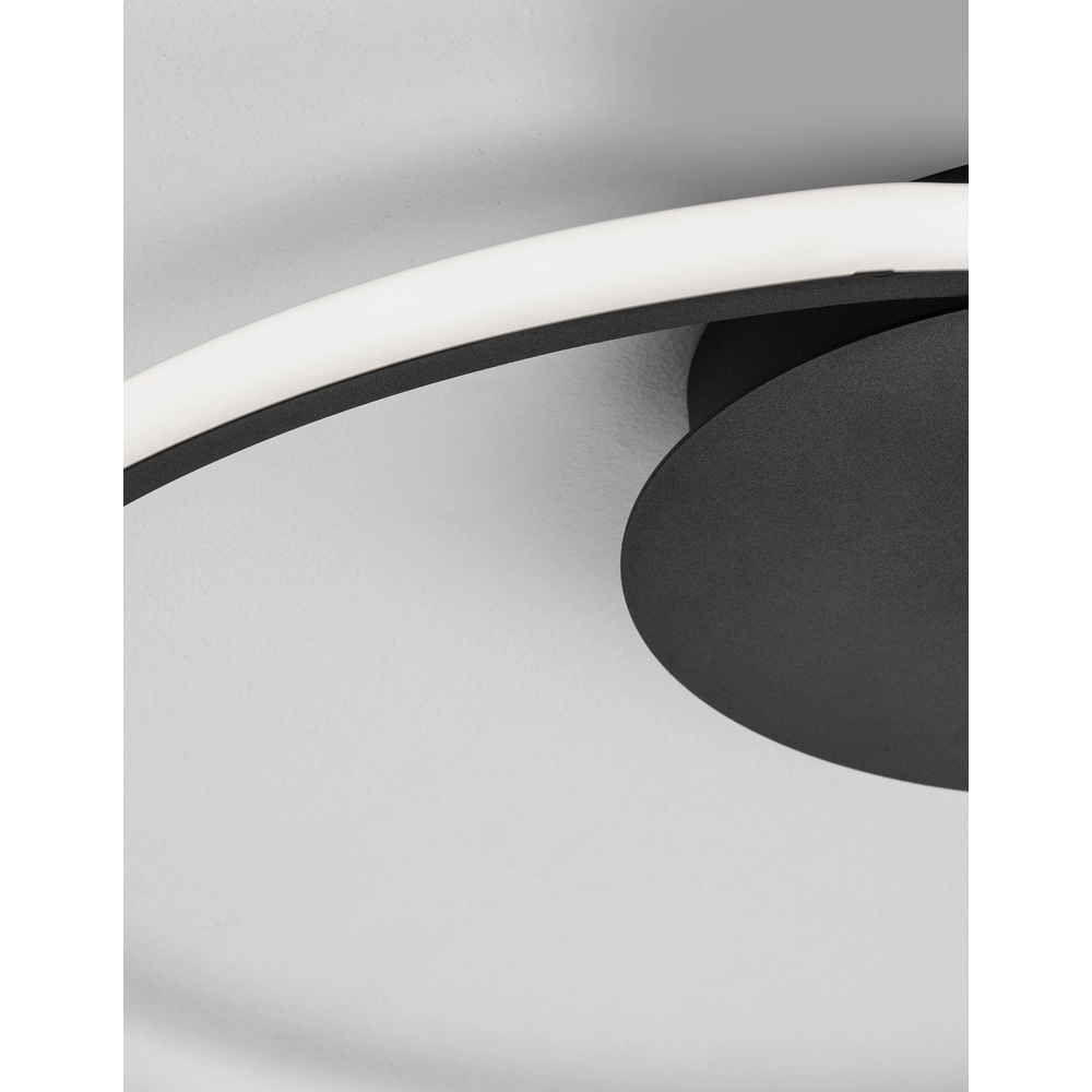 Runde Deckenleuchte Fuline schwarz Ø 50cm Lyora 5212017419682