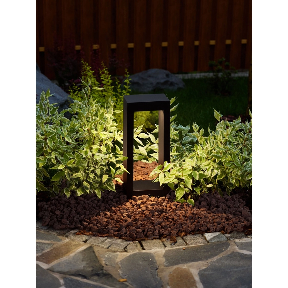 Schwarze Gartenlampe Dolix 30cm - 2700K