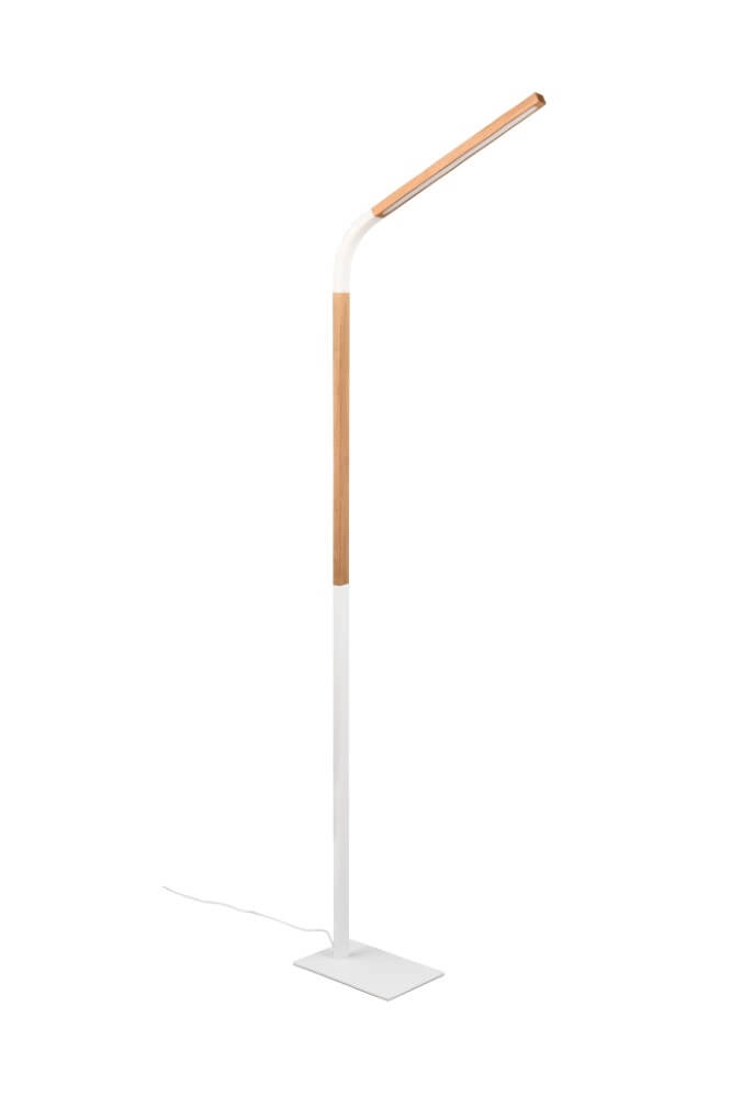 Flexible Leselampe Norris weiß mit Holz Trio 4017807600025