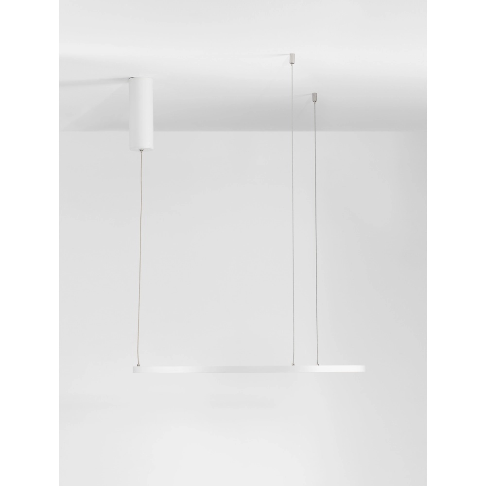 Runde Pendelleuchte Tarquin weiß Ø 60cm Lyora 5212017438256