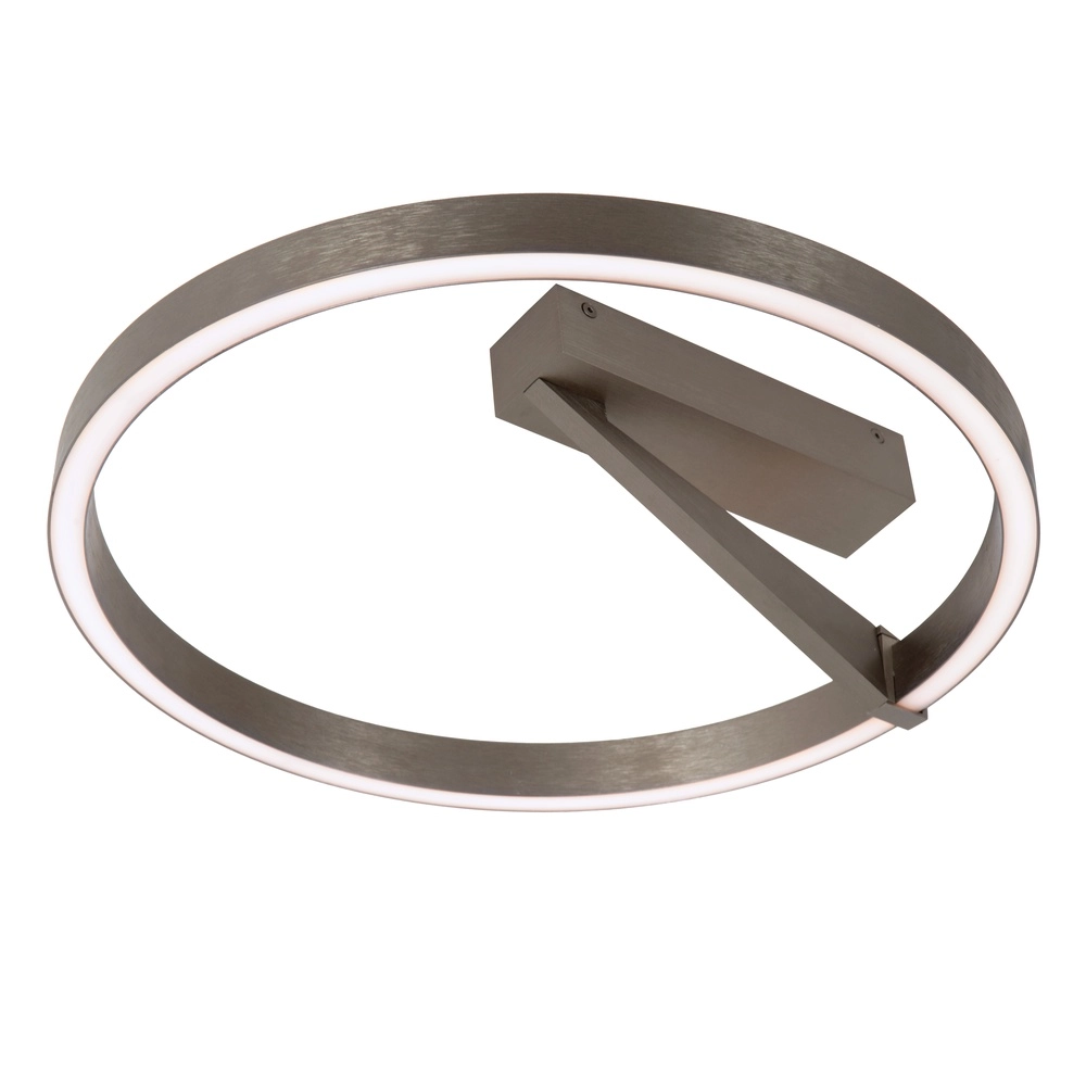 Design-Deckenlampe Applause Ø 40cm – gebürsteter Stahl – mit Fernbedienung Premium by Lucide 5411212221780