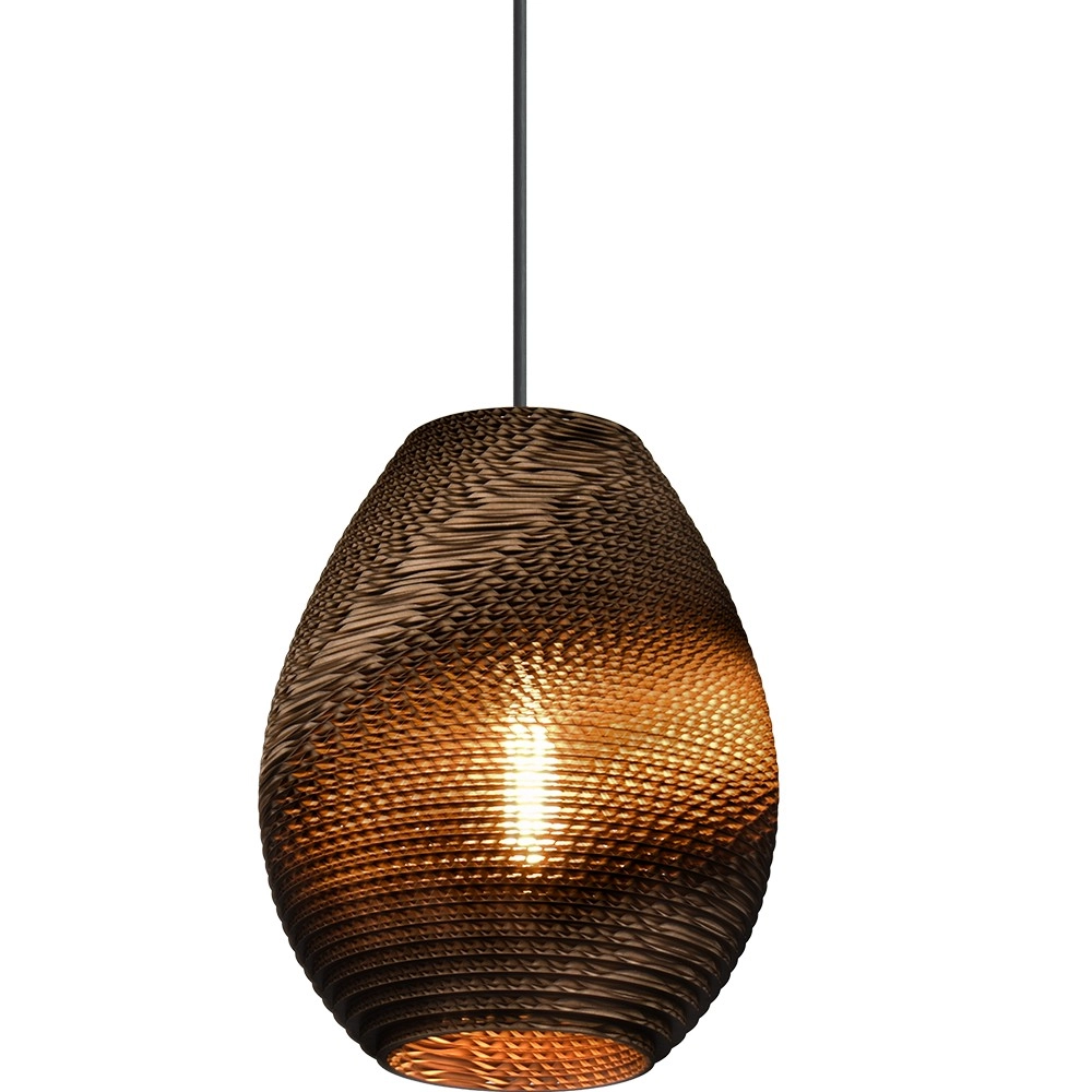 1-Licht-Pendellampe Carta Pineapple Think-paper Kakao Ø 24cm Masterlight 8718121437545