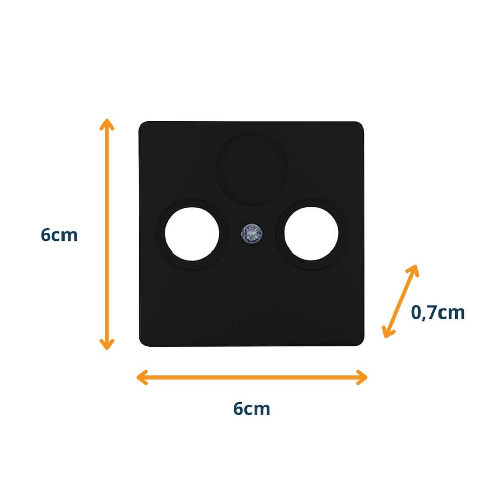 Koaxial- und TV-Abdeckung Paris schwarz Lyora 4008224657075