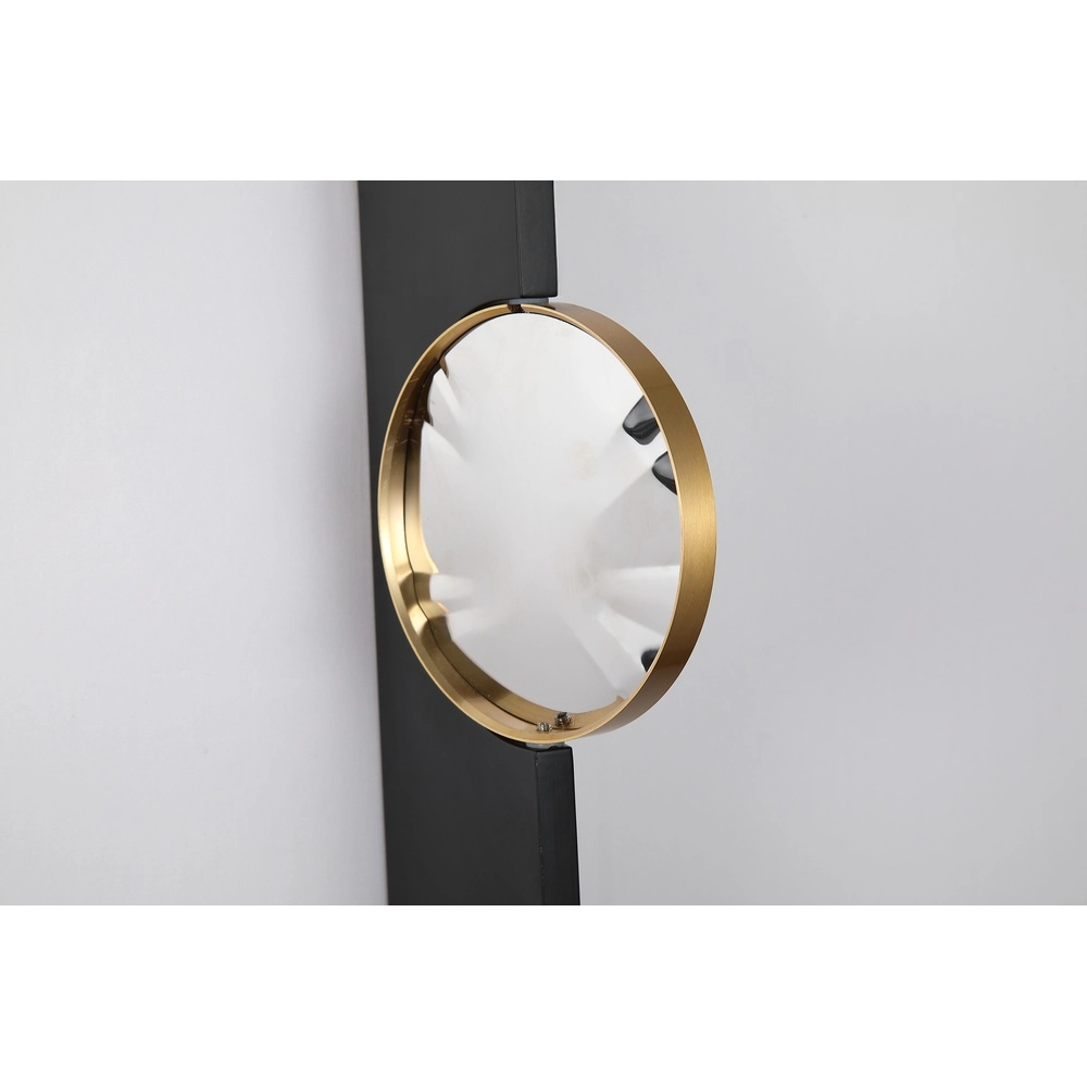 Design-Wandleuchte Shield Schwarz und Gold Searchlight 5053423301167