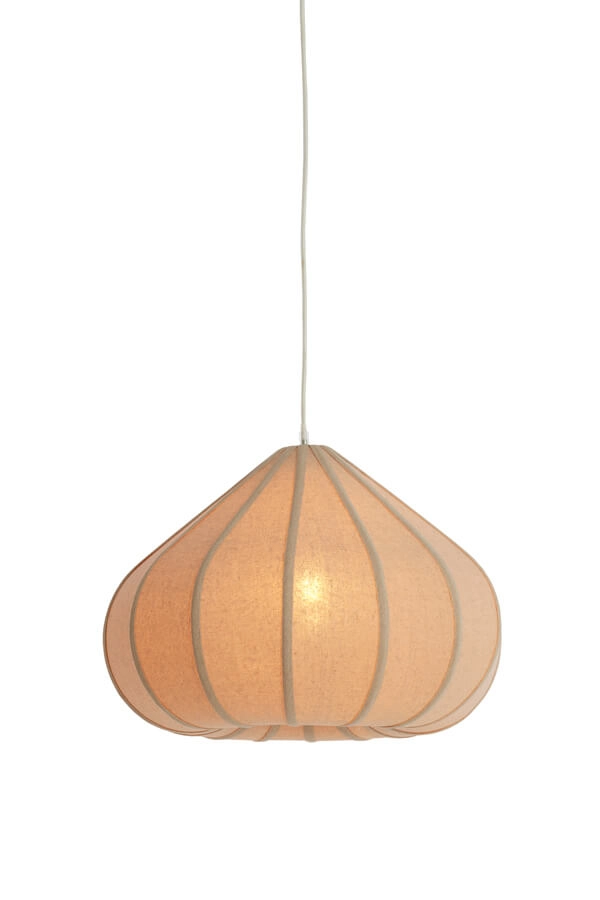 Cremefarbene Pendelleuchte Zubeda Ø 50cm