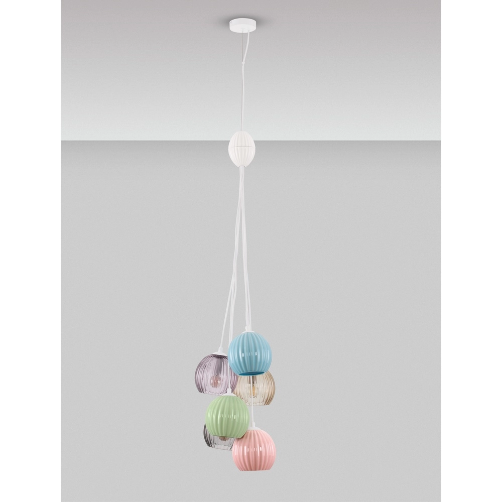 Farbige Pendelleuchte Meline 6-flammig Lyora 5212017473998
