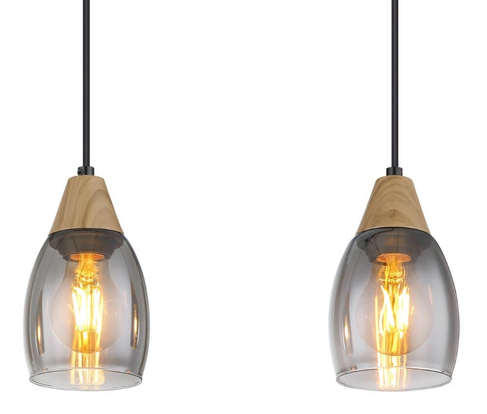 Hängelampe mit 3 Leuchten Reid Rauchglas Globo 9007371441730
