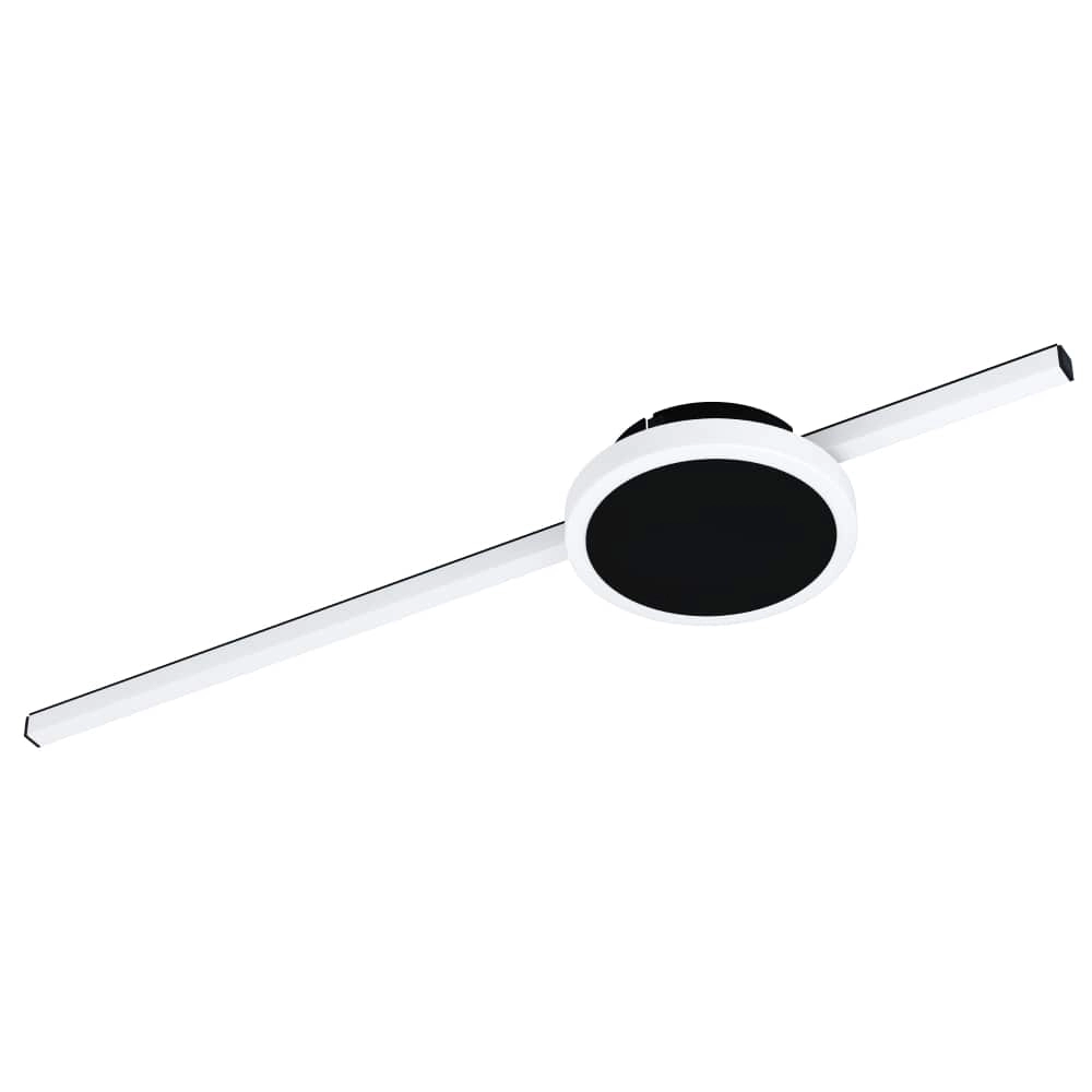 Schwarze LED-Deckenleuchte Sarginto