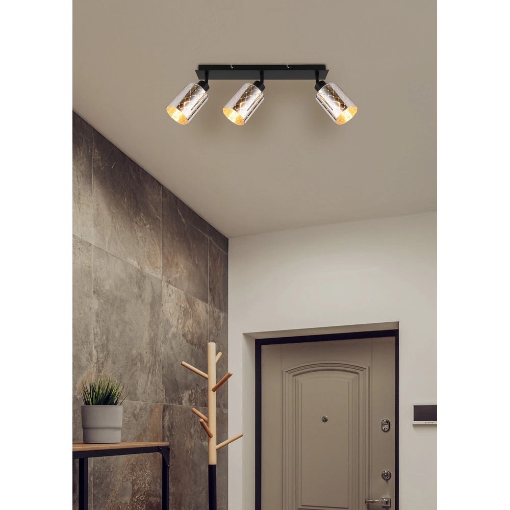 Design-Deckenlampe Alonso 3-Licht Schwarz Globo 9007371569250