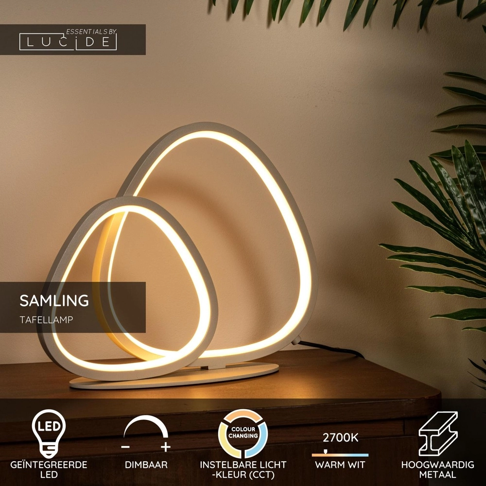 Moderne Tischlampe Samling Sandbraun Lucide 5411212783004