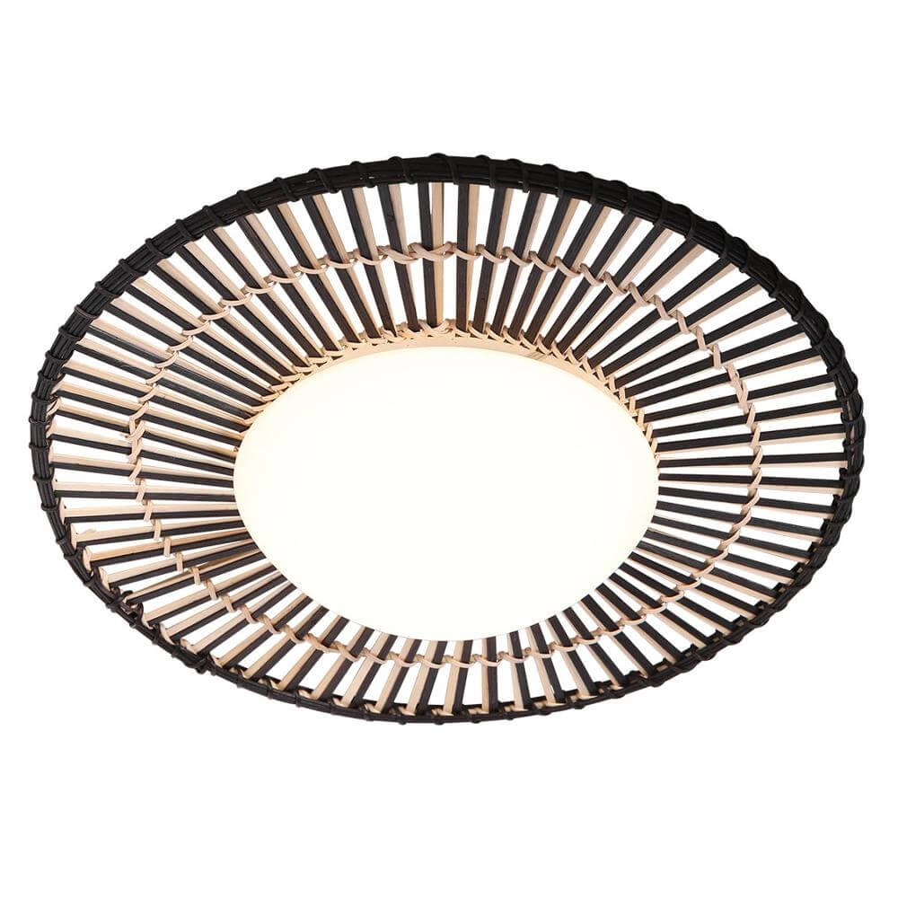 Deckenlampe Aura schwarz mit Bambus Steinhauer 8712746174144