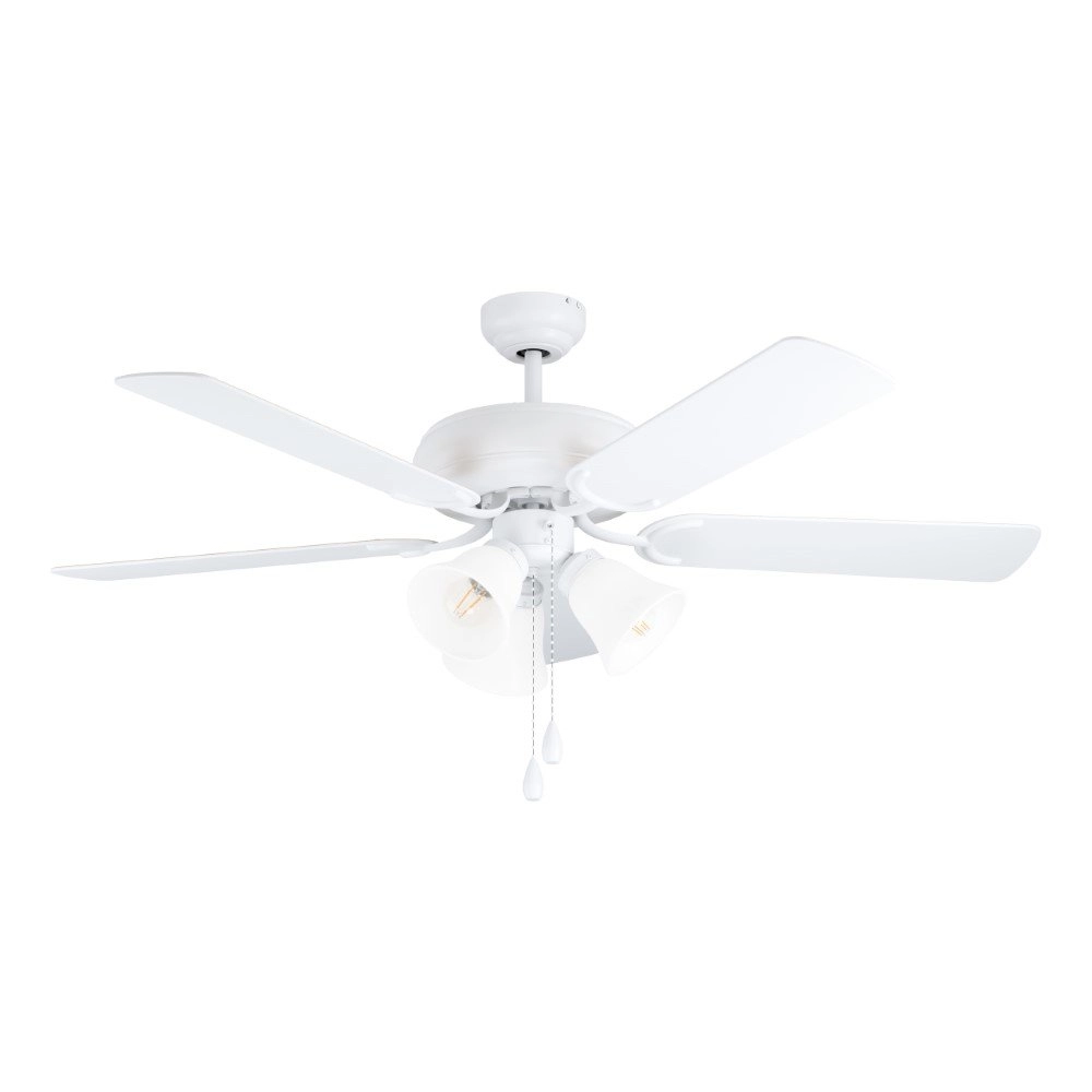 Deckenventilatorlampe Las Palmas E27 132cm weiß Eglo 9002759350765
