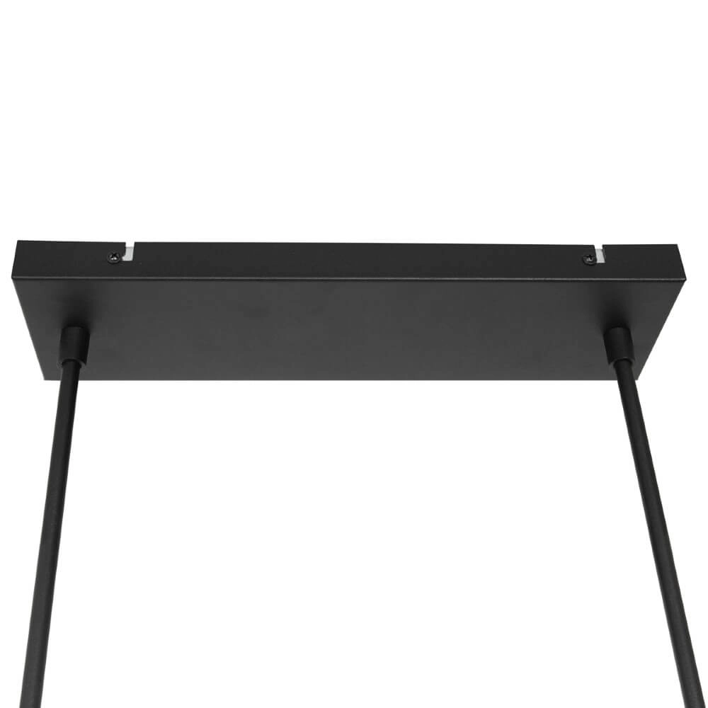 Schwarze Hängelampe Stang mit blauen Samttönen Steinhauer 8712746165807
