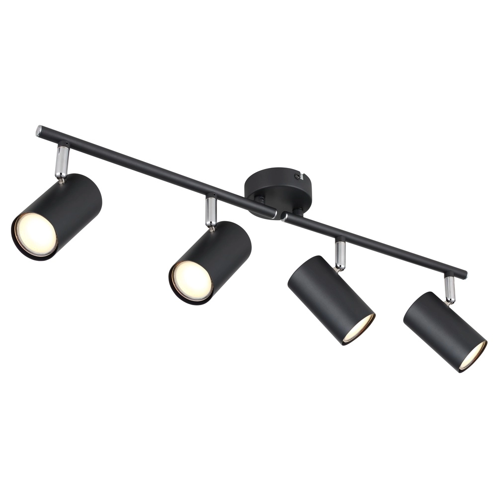 4-Licht Deckenlampe Allvi Schwarz