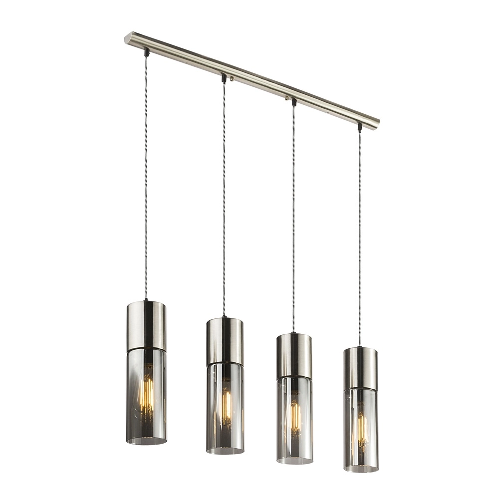4-Licht Pendellampe Annika Nickel-Design