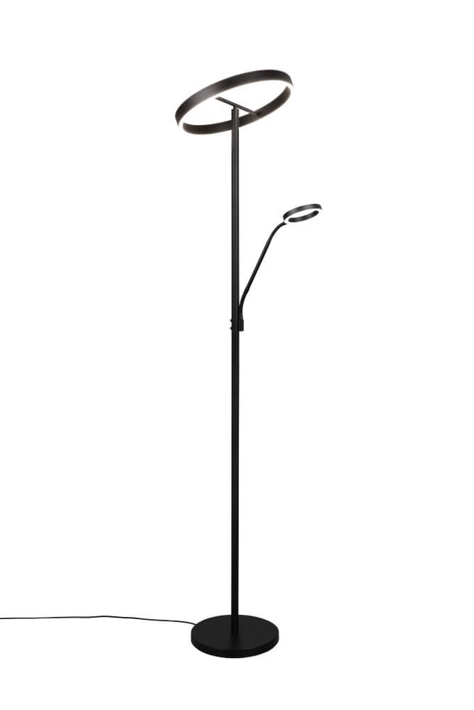 Design-Leselampe Willis Schwarz – 180 cm Trio 4017807618112