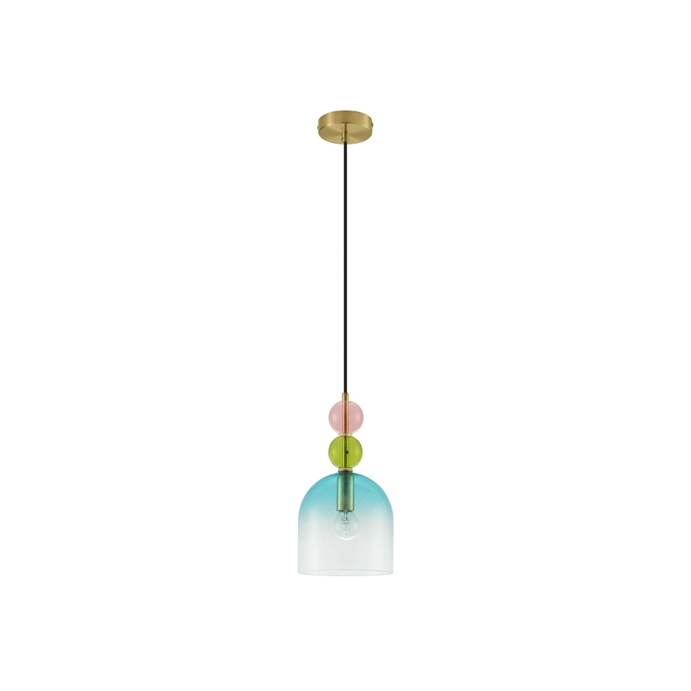 Farbige Pendelleuchte Murano blau Lyora 5212017434180