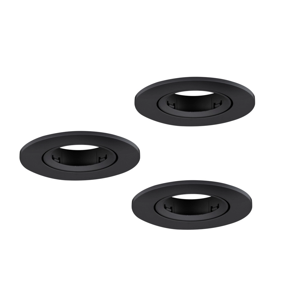 Set mit 3 Einbaustrahlern Barranco schwarz Ø 9cm Eglo 9008606359103