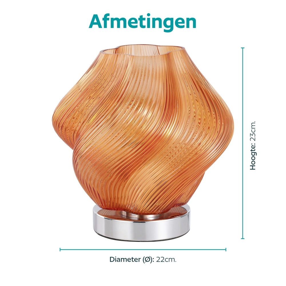 Tischlampendesign Vicenne Orange
