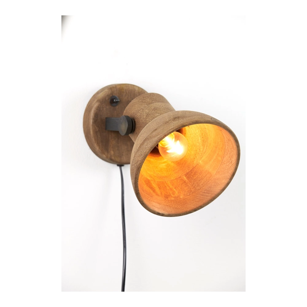 Holzwandlampe Ilanio Braun Light & Living 8717807293345