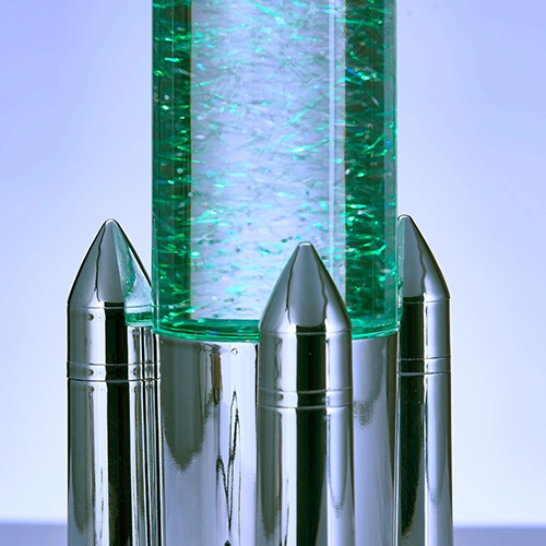 Tischlampe Apollo Raketen-Titan-Grau Trio 4017807681208