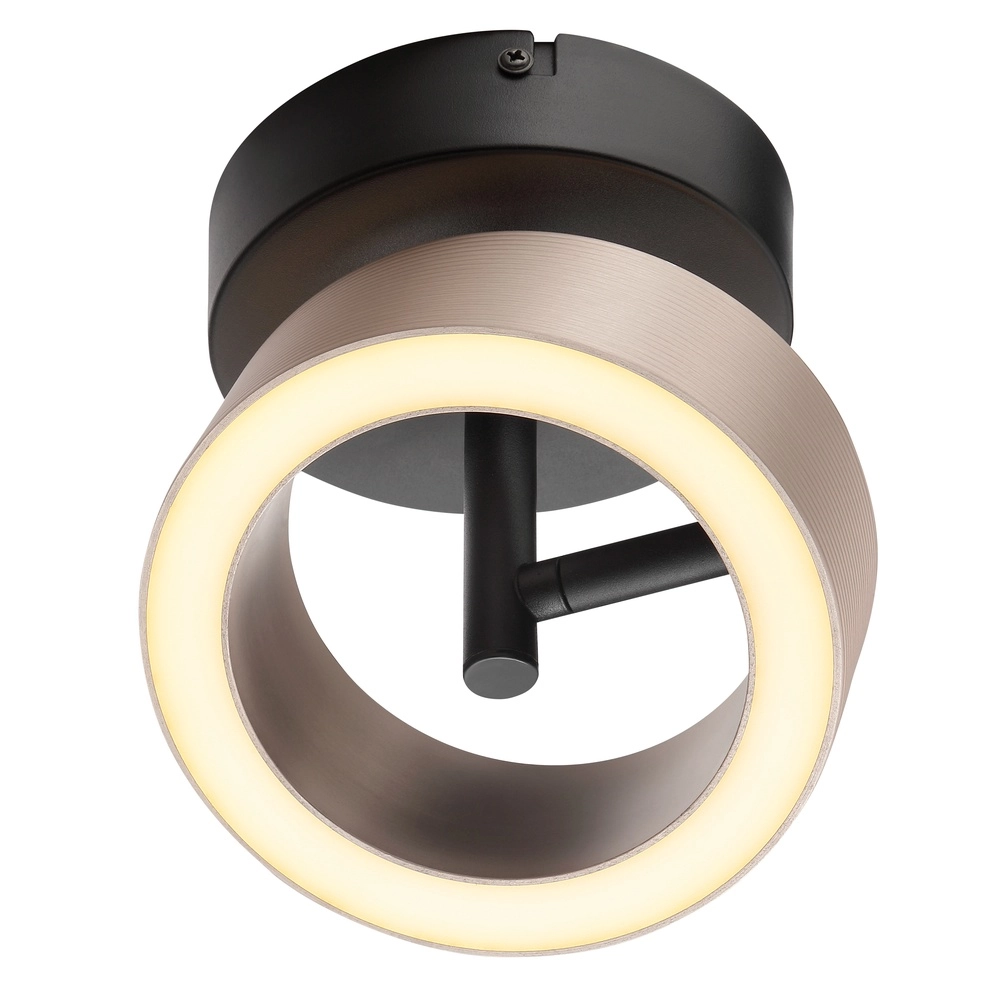 Deckenlampe Axion Schwarz mit Braun