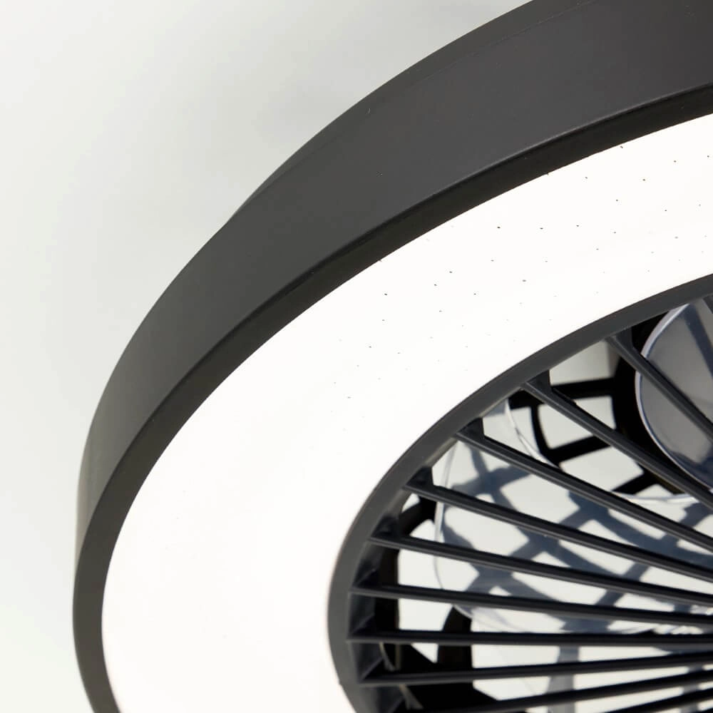 Schwarzer Deckenventilator Mazzaro mit RGB-Lampe - 48cm Brilliant 4004353428449