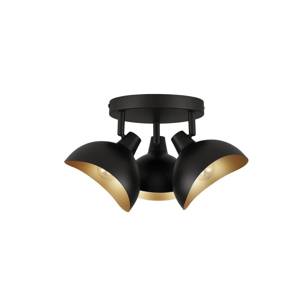 Deckenlampe Geti S schwarz mit goldener Innenseite Lyora 5212017436429