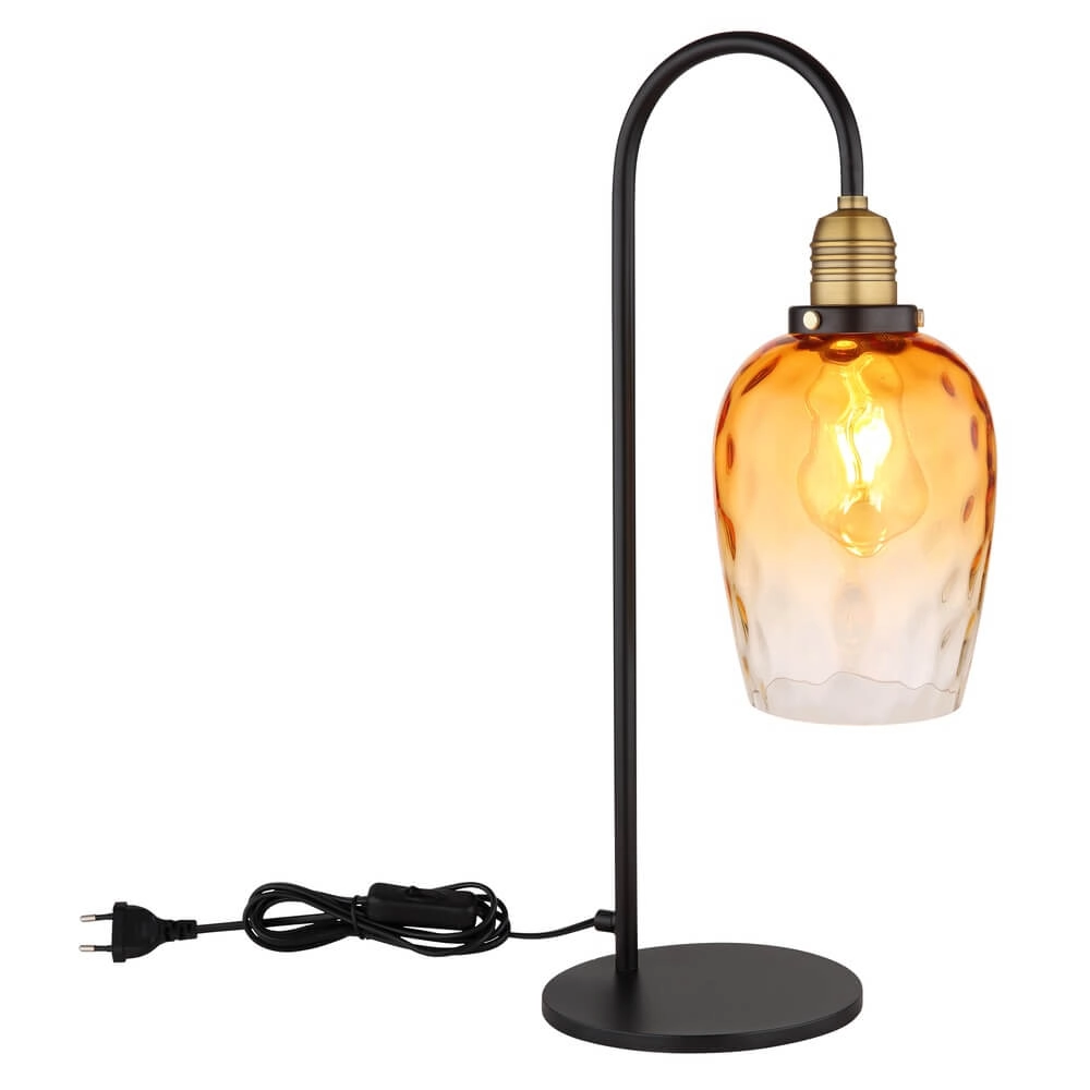 Tischlampe Salvy Braunglas-Wabe Globo 9007371454600