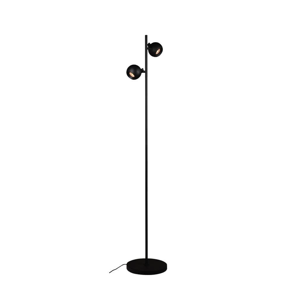 Design-Stehleuchte Bolero schwarz 2-flammig