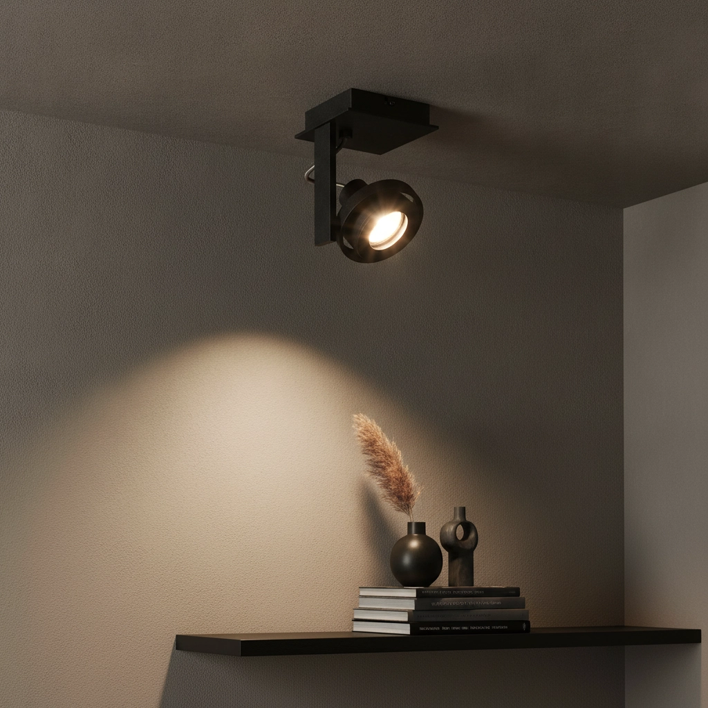 1-Lampen-Scheinwerfer Meist Schwarz