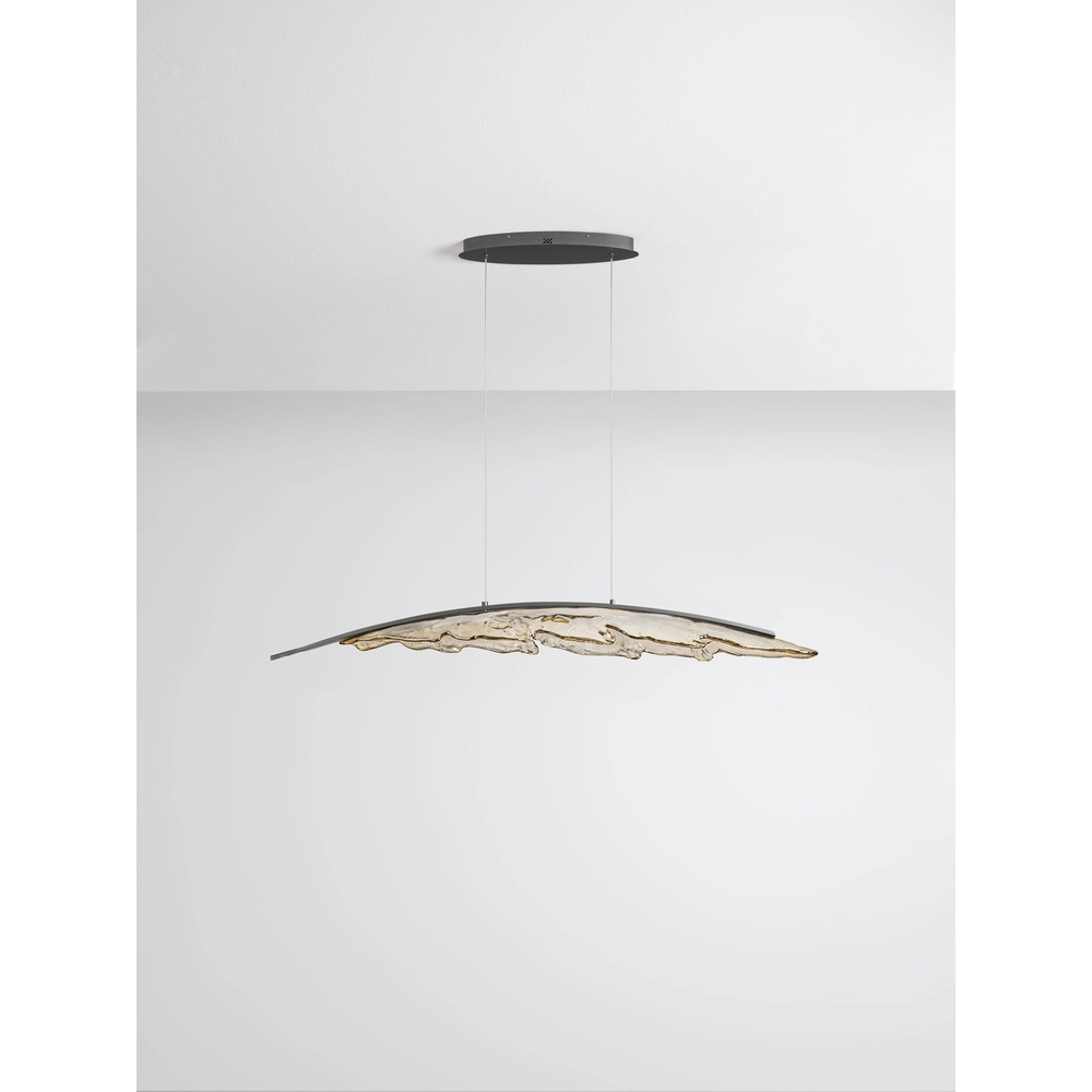 Design-Pendellampe Amado Anthrazit mit Mokka 131,5 cm Lyora 5212063500280