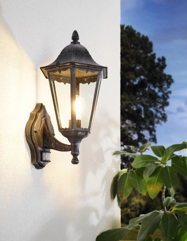 Außenlampe Navedo Bewegungssensor schwarz Eglo 9002759934583