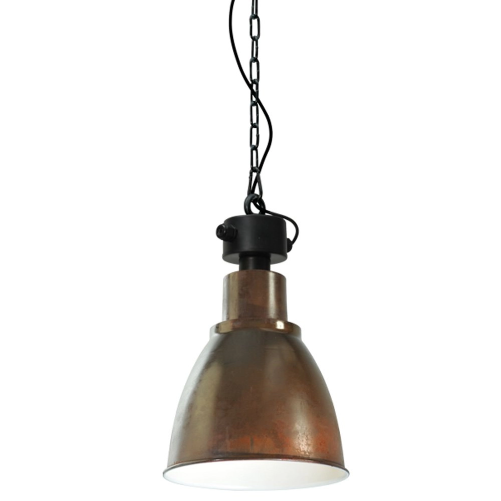 Pendelleuchte Industria 27 Kupferbraun mit schwarz